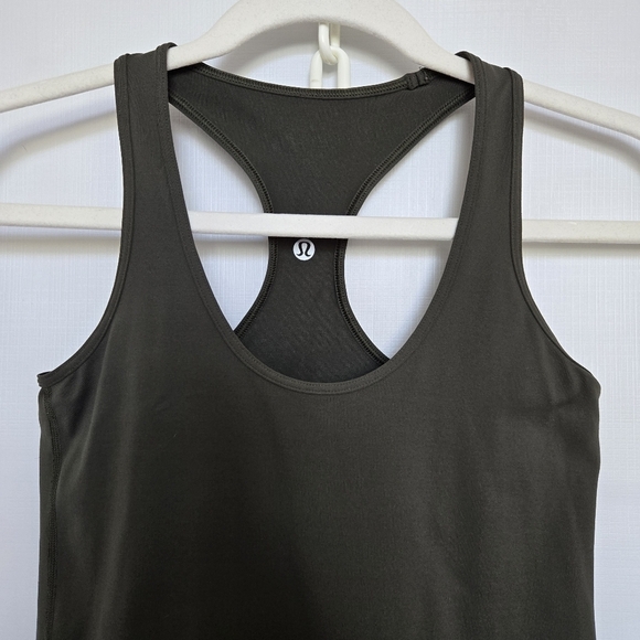 LULULEMON WOMEN'S 'COOL RACERBACK' TANK TOP OLIVE FATIGUE-GREEN (SIZE 8) - Picture 3 of 9